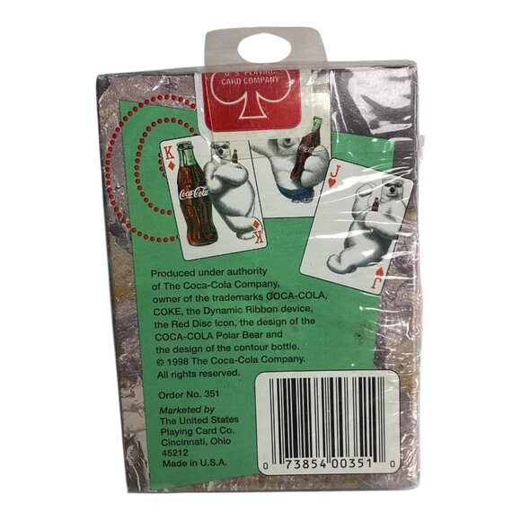 Coca-Cola Playing Cards Vintage 1998 New In Box‎ Sealed - Picture 2 of 4